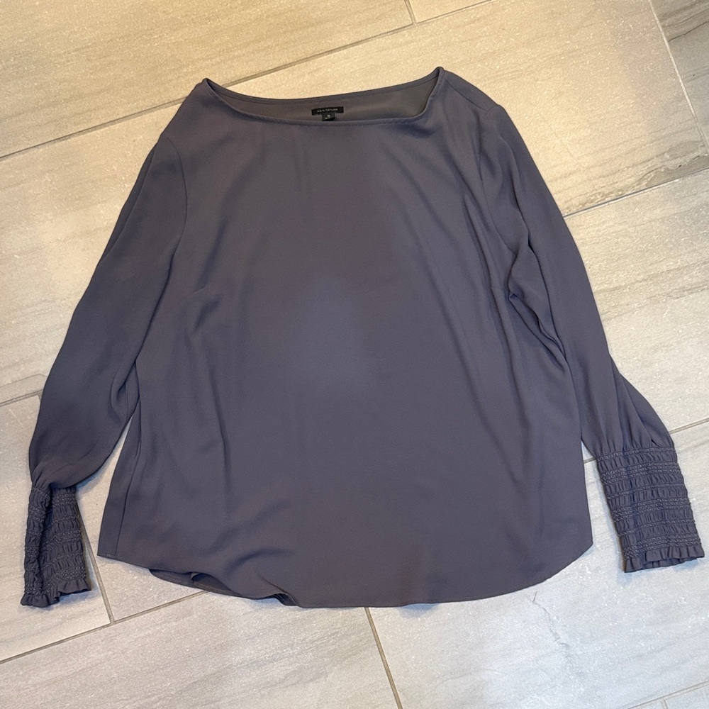 Ann Taylor Charcoal Blouse